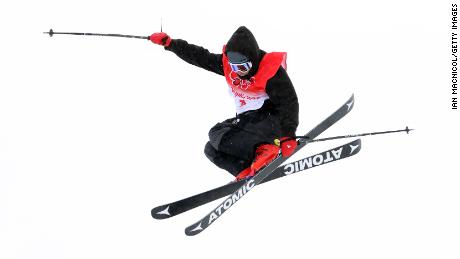 Kenworthy flies into the air during the Half Pipe men's free skating qualifying round on day 13 of the Beijing 2022 Winter Olympics at Genting Snow Park on February 17, 2022 in Zhangjiakou, China.