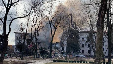 Ukrainian authorities say 300 people were killed in a Russian air strike at the Mariupol theater