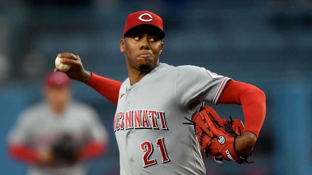 Hunter Green of the Cincinnati Reds sets a speed record in a loss to the Los Angeles Dodgers