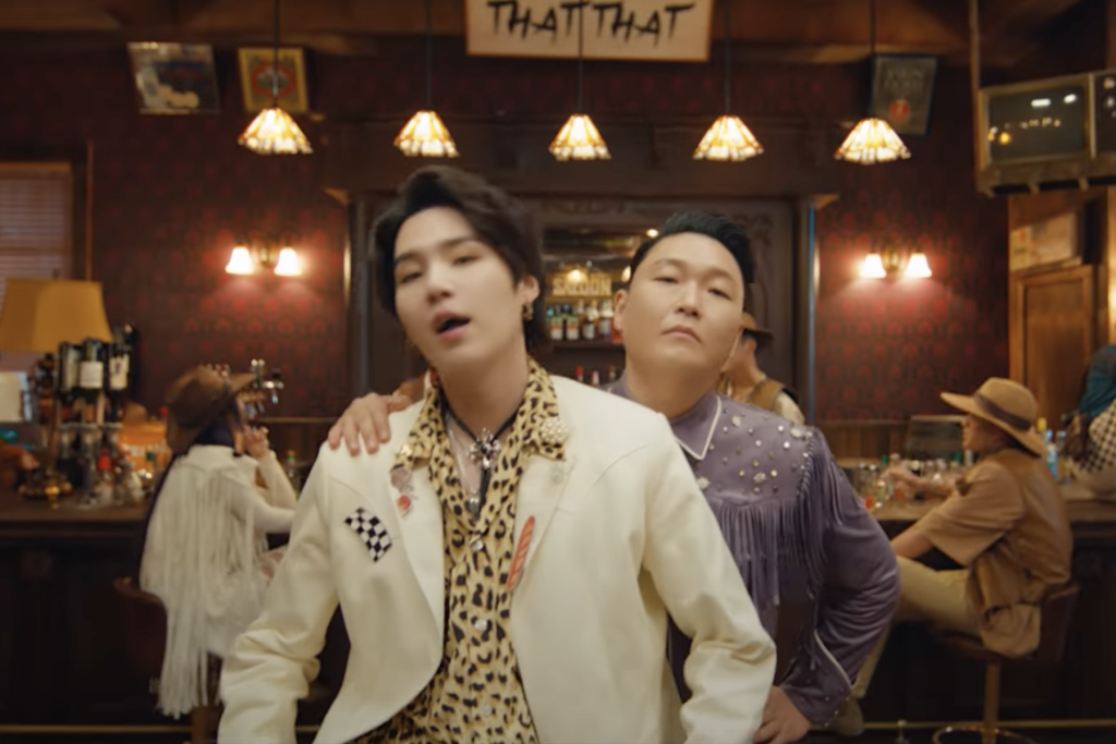 Watch Psy and Suga from BTS 'That That' Music Video