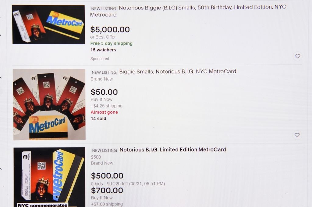 The big Metrocards were already sold out online on the first day of their release.