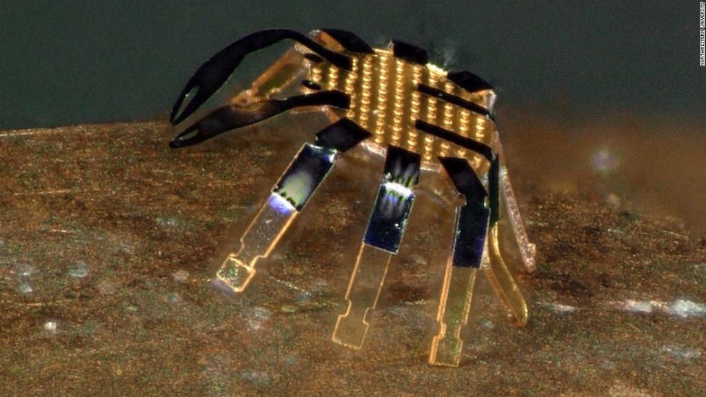 Small robotic crabs are the world's smallest remote-controlled walking robots