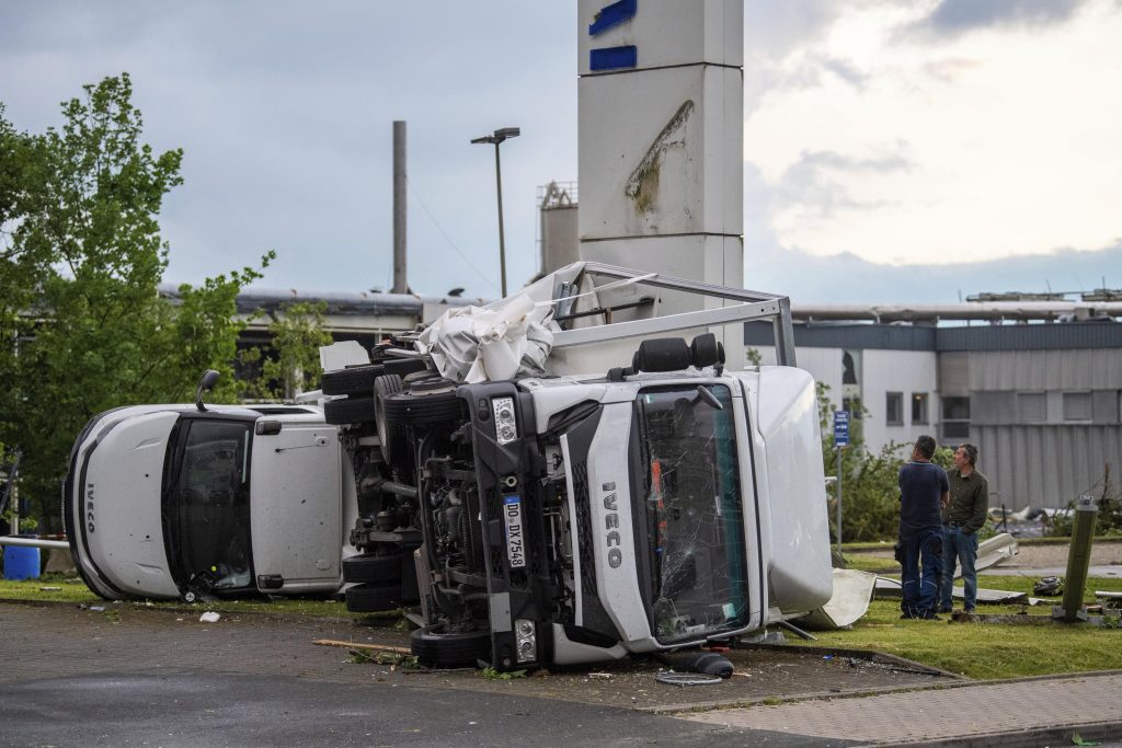 Hurricane hits western German city;  Dozens injured